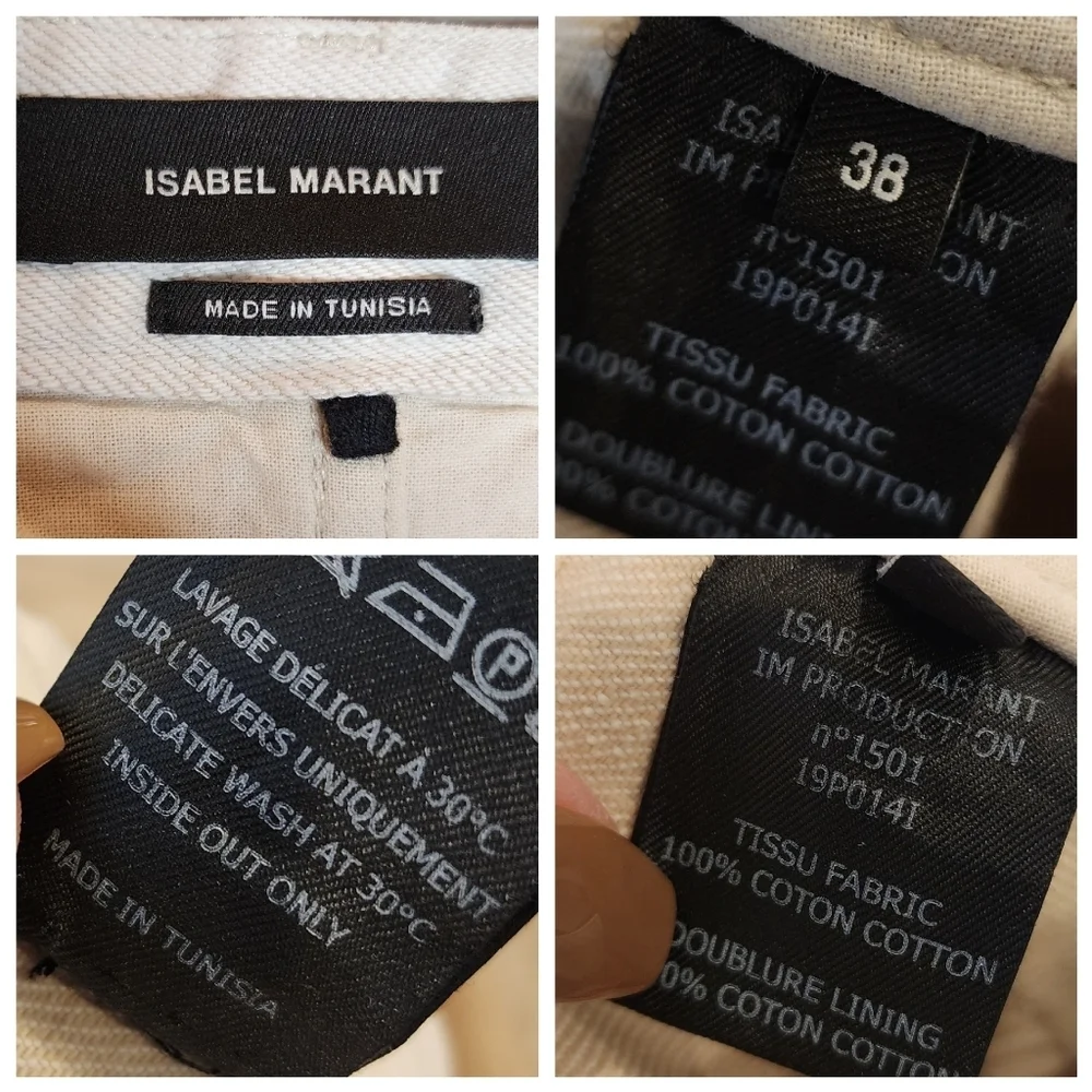 Isabel Marant Off White Denim Skirt Size 38 (Size 6) 100%‎ Cotton